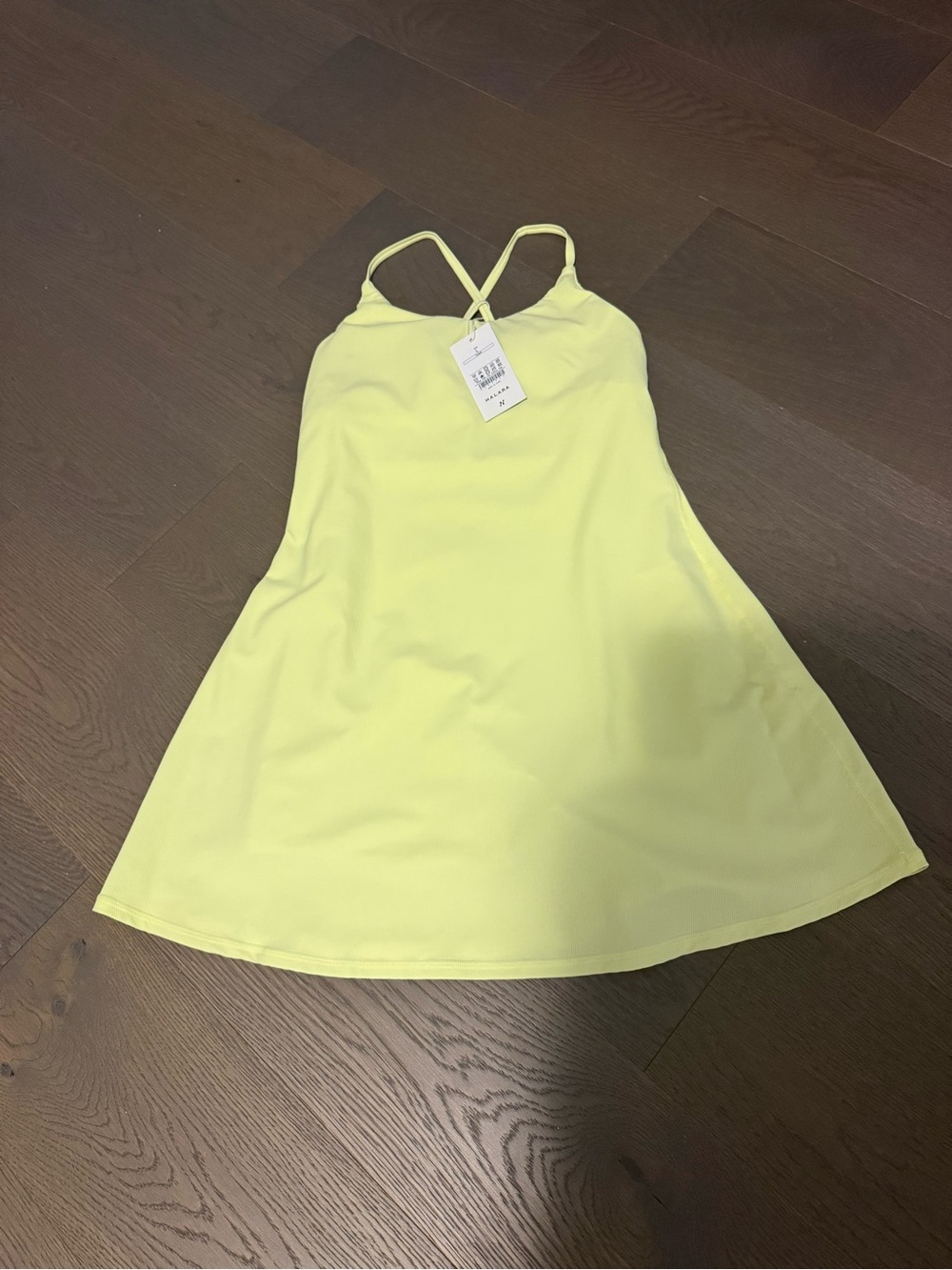 Halara Neon Yellow Crossback Athletic Dress
